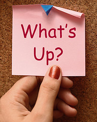 Image showing What\'s Up Note Means What Is Going On