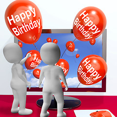 Image showing Happy Birthday Balloons Show Festivities and Invitations Online