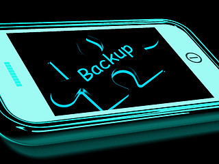 Image showing Backup Smartphone Means Copying And Storing Data