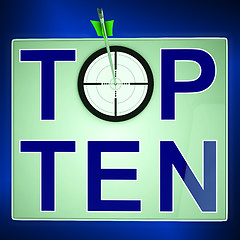 Image showing Top Ten Means Best Rated In Charts