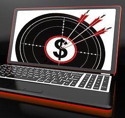 Image showing Dollar Symbol On Laptop Showing Investments