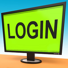 Image showing Login Screen Shows Website Internet Log In Security