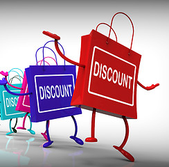 Image showing Discount Bags Show Discounts, Sales, and Bargains