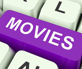 Image showing Movies Key Means Films Or Movie\r
