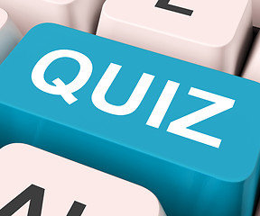 Image showing Quiz Key Means Test Or Questioning\r