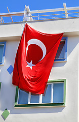 Image showing Beautiful Turkish flag  