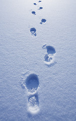 Image showing Footprints in snow