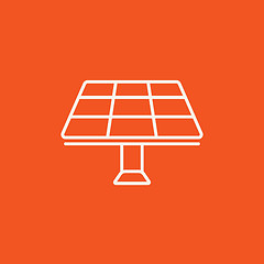 Image showing Solar panel line icon.