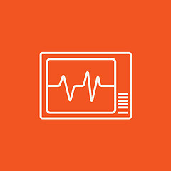 Image showing Heart monitor line icon.