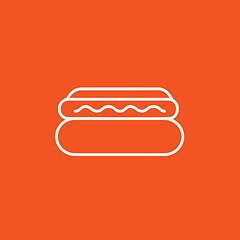 Image showing Hotdog line icon.