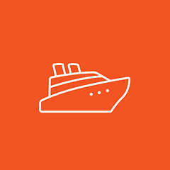 Image showing Cruise ship line icon.