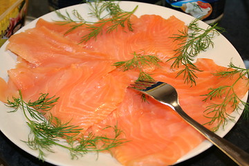 Image showing Smoked salmon