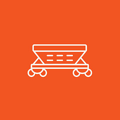 Image showing Cargo wagon line icon.