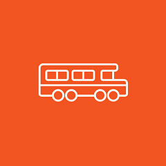 Image showing School bus line icon.