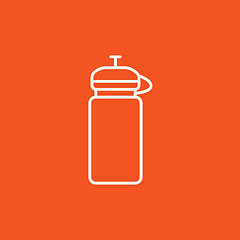 Image showing Sport water bottle line icon.