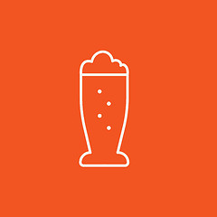 Image showing Glass of beer line icon.