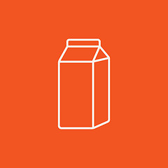 Image showing Packaged dairy product line icon.