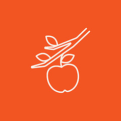 Image showing Apple harvest line icon.