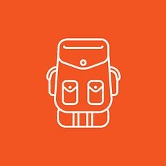 Image showing Backpack line icon.