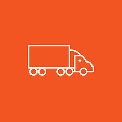 Image showing Delivery truck line icon.