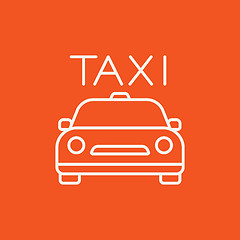 Image showing Taxi line icon.