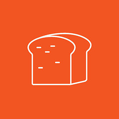 Image showing Half of bread line icon.