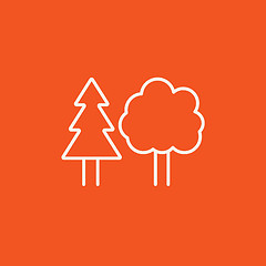 Image showing Trees line icon.