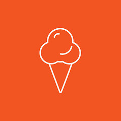 Image showing Ice cream line icon.