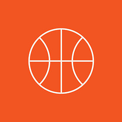 Image showing Basketball ball line icon.