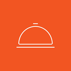 Image showing Restaurant cloche line icon.