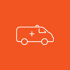 Image showing Ambulance car line icon.