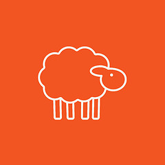 Image showing Sheep line icon.