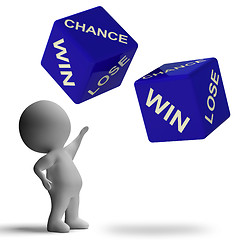 Image showing Chance Win Lose Dice Showing Betting