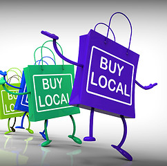 Image showing Buy Local Bags Show Neighborhood Market and Business