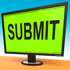 Image showing Submit Monitor Shows Submitting Submission Or Application