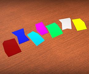 Image showing Seven Blank Paper Slips Show Copyspace For 7 Letter Word