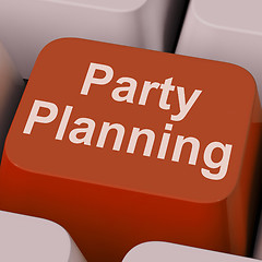 Image showing Party Planning Key Shows Celebration Organization Online