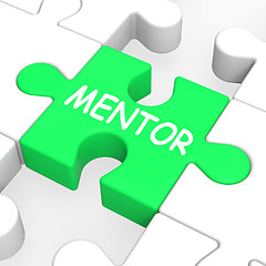 Image showing Mentor Puzzle Shows Mentoring Mentorship And Mentors