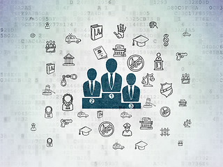 Image showing Law concept: Business Team on Digital Paper background