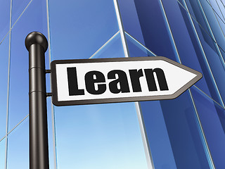 Image showing Education concept: sign Learn on Building background