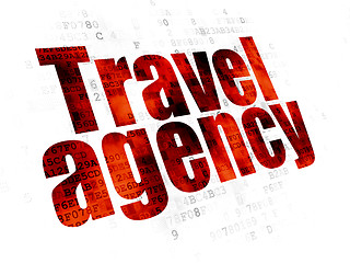 Image showing Tourism concept: Travel Agency on Digital background