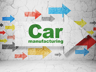 Image showing Manufacuring concept: arrow with Car Manufacturing on grunge wall background