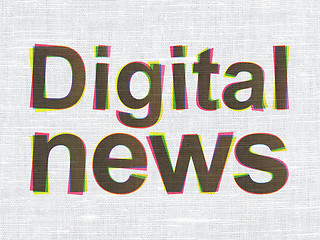 Image showing News concept: Digital News on fabric texture background