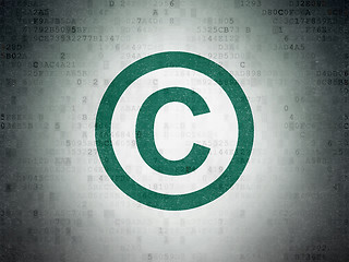 Image showing Law concept: Copyright on Digital Paper background