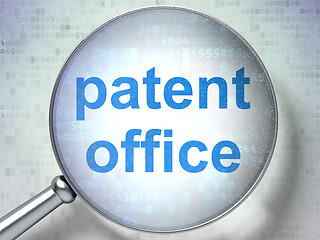 Image showing Law concept: Patent Office with optical glass