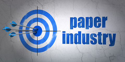 Image showing Industry concept: target and Paper Industry on wall background