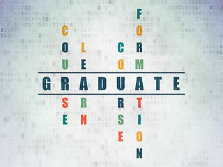 Image showing Education concept: Graduate in Crossword Puzzle