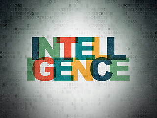 Image showing Studying concept: Intelligence on Digital Paper background
