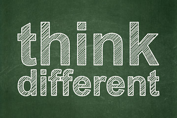 Image showing Education concept: Think Different on chalkboard background