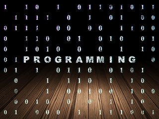 Image showing Programming concept: Programming in grunge dark room